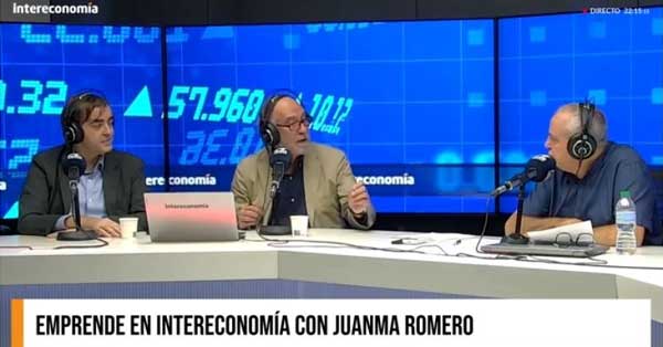 Juanma Romero habla con Miguel Ángel Adrián y 3 + en Emprende en Intereconomía