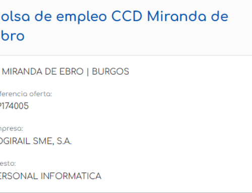 Bolsa de empleo de CCD de Miranda de Ebro